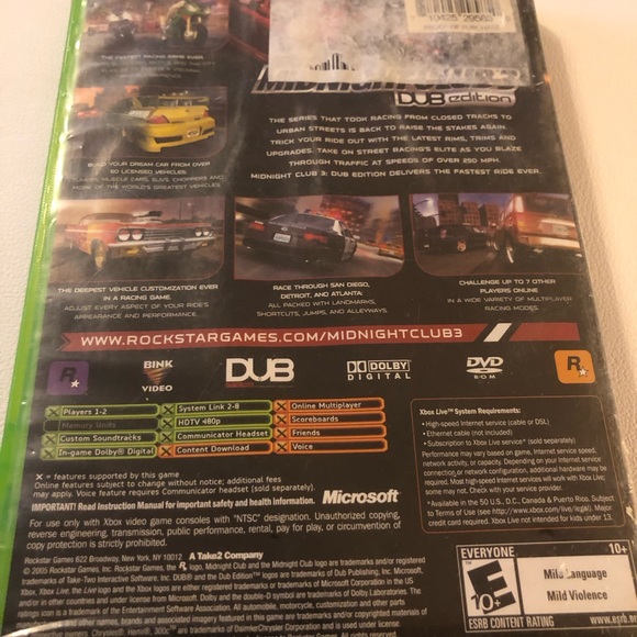 Midnight Club 3: DUB Edition (Microsoft Xbox, 2005) Video Game No Manual - Picture 2 of 5